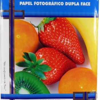 Papel Fotografico DUPLA FACE Glossy 180g Com 20 Folhas A4 Branco