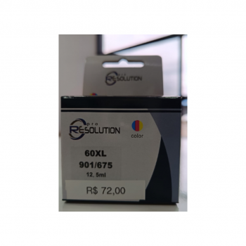 CARTUCHO DE TINTA COMPATIVEL HP 60XL 901XL 675XL CC644 TRICOLOR 12.5ML