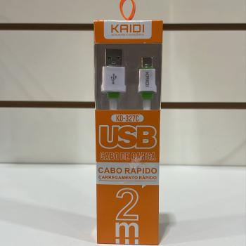 cabo usb tipo c kaidi 2mt kd-327c