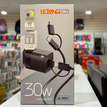 carregador  v8 - tipo c pd 30w  lelong le-295v