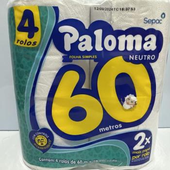 PAPEL HIG PALOMA S NEUTRO 4X60M