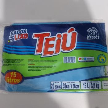 SACO P/LIXO TEIU 15 LT AZUL
