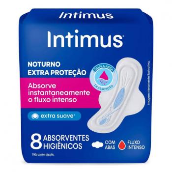 ABSORVENTE INTIMUS GEL NOTURNO SUAVE ABAS REF-1260 12X8