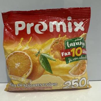 REFRESCO PRO MIX 250GR FAZ 10LT LARANJA CX/0010/UN
