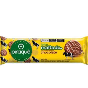 BISCOITO PIRAQUE LEITE MALTADO COB CHOC 80G