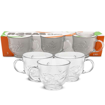 XICARA VID 195ML ROSAS C/3-TC730/3WFS-6