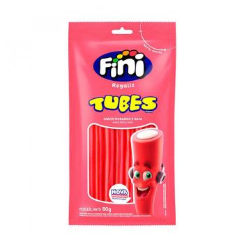 FINI TUBES REGALIZ  MORANGO 80G