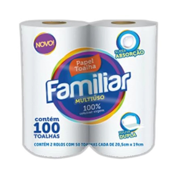 PAPEL TOALHA FAMILIAR 100 TOALHAS