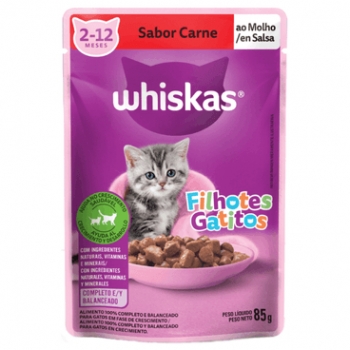 WHISKAS P/GATO FILHOTE CARNE SCH 85G