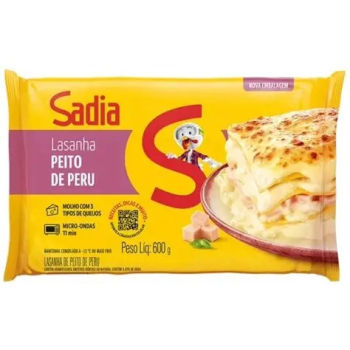 LASANHA PTO DE PERU DEFUMADO 600GR SADIA