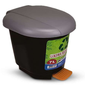 LIXEIRA C/PEDAL ARQPLAST 7L