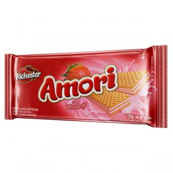 WAFER RICHESTER AMORI MORANGO 80G
