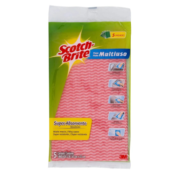 PANO SCOT BR M USO ROSA 58X33CM-7738 C/5 UNIDADE