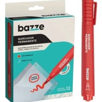 MARCADOR Q BCO BAZZE RECAR VERMELHO DP/0012/UN