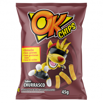OK CHIPS CONEXAO SAB  CHURRASCO 45 G