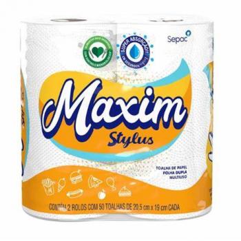 PAPEL TOALHA MAXIM STYLUS C/2 ROLOS