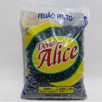 FEIJAO PRETO DONA ALICE 1 KG