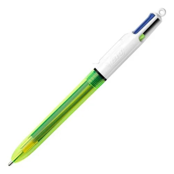 CANETA BIC 4 CORES FLUOR.12X1