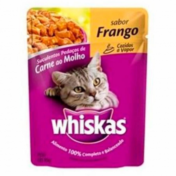WHISKAS P/GATO ADULTO FGO SCH 85G
