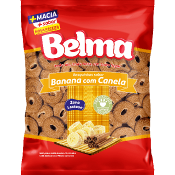 ROSQUINHA BELMA BANANA C/ CANELA 300G UNIDADE