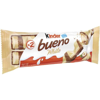 KINDER BUENO T2 WHITE LEITE 15X39 GR UN