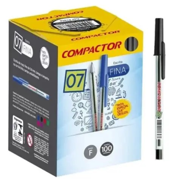 CANETA COMPACTOR ESF 07 PRETA CX/0050/UN