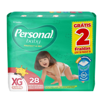 FRALDA PERSONAL BABY XG 28 FRALDAS