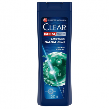 SHAMPOO CLEAR ANTICASPA  2 EM 1 LIMPEZA DIARIA 200ML REF  944