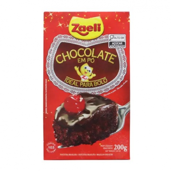 CHOCOLATE EM PÓ + CACAU ZAELI 200G