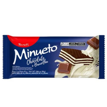 WAFER PARATI  MINUETO CHOC /BAUNILHA 73 G