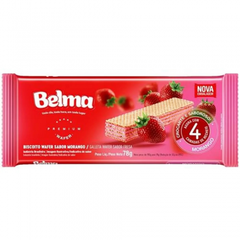 WAFER BELMA MORANGO 90G UNIDADE