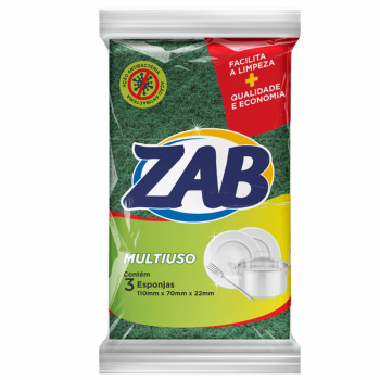 ESPONJA MULTIUSO ZAB 3 UN - 3 X 20