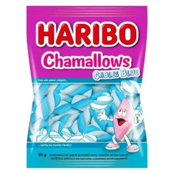 HARIBO MARSHMALLOW CABLES BLUE 70G