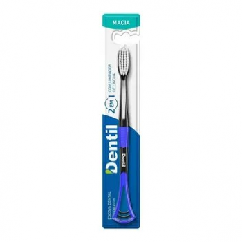 ESCOVA DENTIL 2 EM 1 C/ LIMPADOR DE LINGUA MACIA 2UN R460