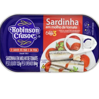 SARDINHA ROBINSON CRUSOE TOMATE 125G