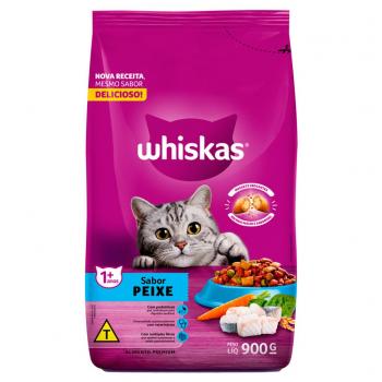WHISKAS P/GATO ADULTO PEIXE 900G