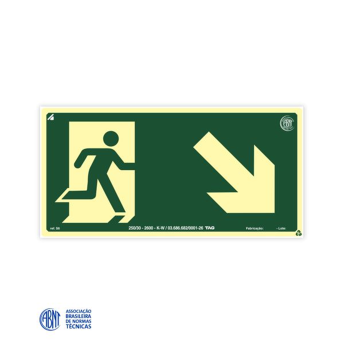 PLACA PVC 12X24cm TAG VD-S6 (DESCE A DIREITA)