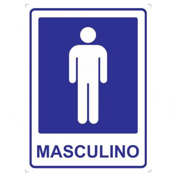 PLACA PVC 15X20CM F001 LUXNORTE  BANHEIRO MASCULINO