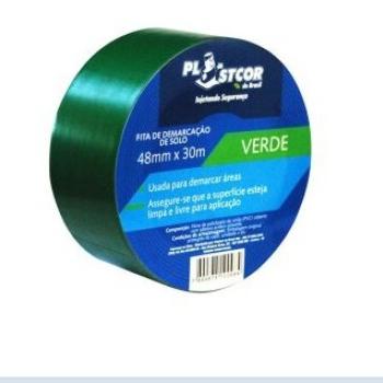 FITA DEMARCACAO ADESIVA 48MMX30M PLASTCOR - VERDE