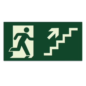 PLACA PVC 12X24cm LUXNORTE VD-LS36 (SAÍDA SUB. ESCAD. DIREITA)