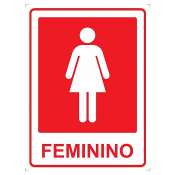PLACA PVC 15X20CM F002 LUXNORTE BANHEIRO FEMININO