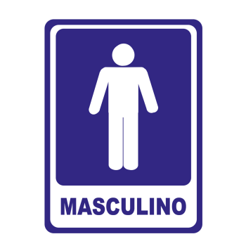 PLACA PVC 15X20CM LUXNORTE (BANHEIRO MASCULINO)