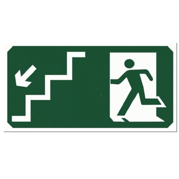PLACA PVC 12X24cm LUXNORTE VD-LS38 (SAÍDA DESC. ESCAD. ESQUERDA)