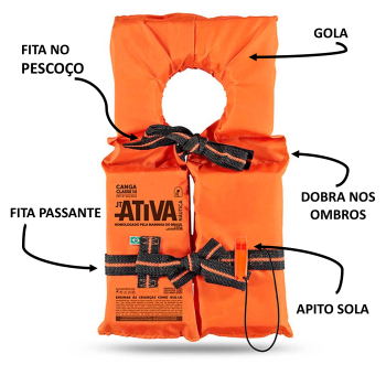 COLETE S.VIDAS CLASSE 3 CANGA LR 55 a 110 Kg (G) ATIVA