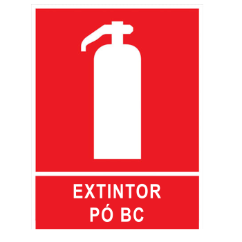 PLACA PVC 15x20cm LUXNORTE VM-LE19 (EXTINTOR  BC)