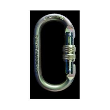 MOSQUETÃO AÇO OVAL ROSCA 25KN TOPCINTOS9003 LT 0825