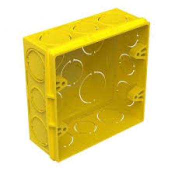 CAIXA DE LUZ 4X4 QUADRADA AMARELO