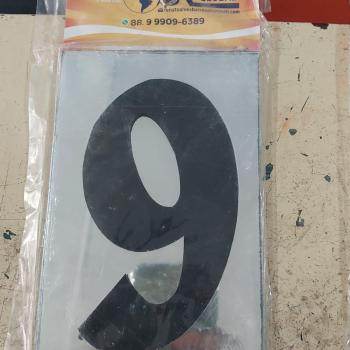 NUMERO (9) NO VIDRO RECIDENCIAL