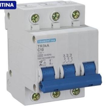 DISJUNTOR DIN TRIPOLAR 20A - TRAMONTINA