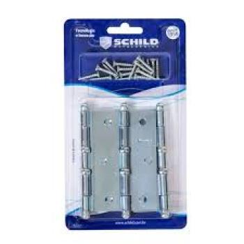 KIT DOBRADICA ZINCADA 1.1/2 BLISTER C/ 3 PECAS